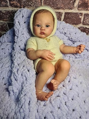 Miniatura 4 de iCradle Muñecas de bebé Reborn de silicona de cuerpo completo, muñecas de bebé realistas que se ven reales, de 19 pulgadas, 18.9 in, muñeca de bebé