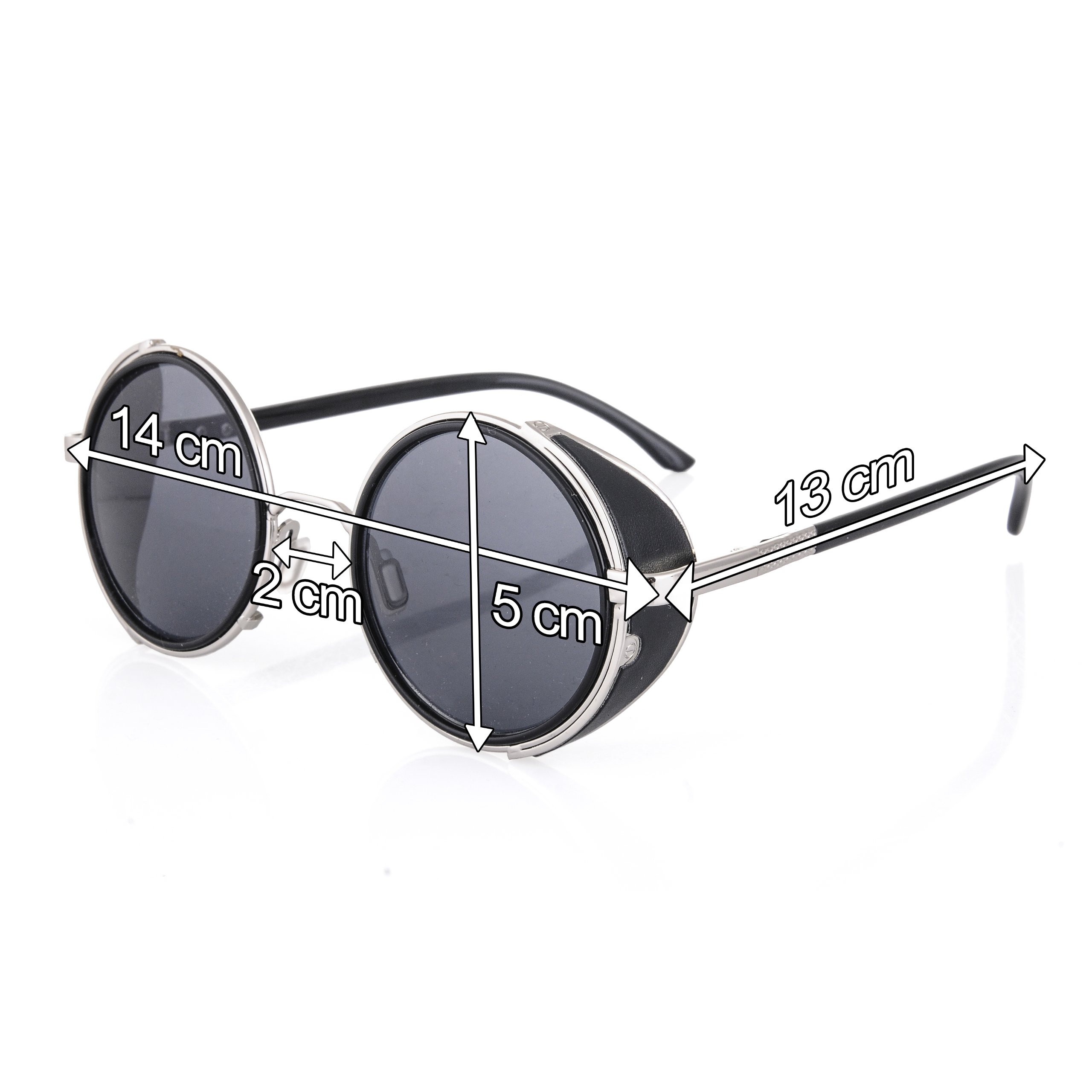Occhiali Da Sole Polarizzati ROCKNIGHT Steampunk Gotico – Telaio Metallico Tondo – Protezione UV400 – Uomo/Donna