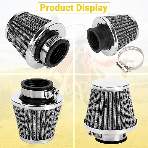 Vista 30 de HIAORS Filtro de aire de 1.378 in compatible con Motovox MVX70 MVX70CC MVX110 Mini Dirt Bike 50cc 70cc 80cc 90cc 110cc 125cc Taotao Sunl Baja Roketa