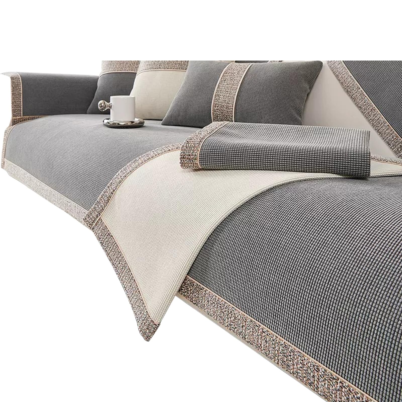 HDOYTXXM Couch Covers Chenilles Sofa Slipcover Ensures Stability and Durability for Family Gatherings and Everyday Use Chenilles Fabric Couch Covers