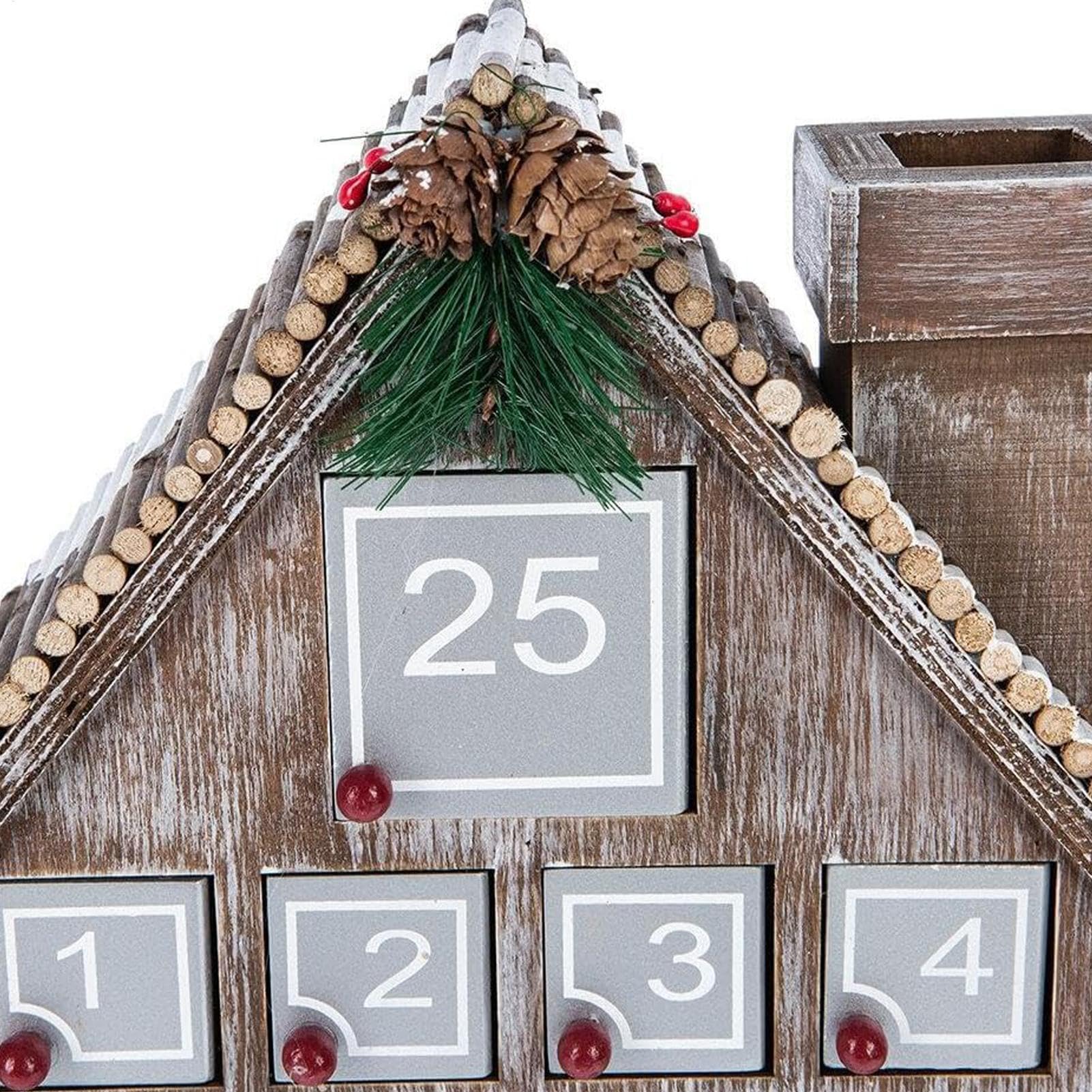 Weihnachts-Adventskalender Haus,Haus-Adventskalender,Countdown | Adventskalender | Weihnachts-Adventskalender 24 Tage, Countdown-Kalender mit Schubladen für Kinder und Erwachsene