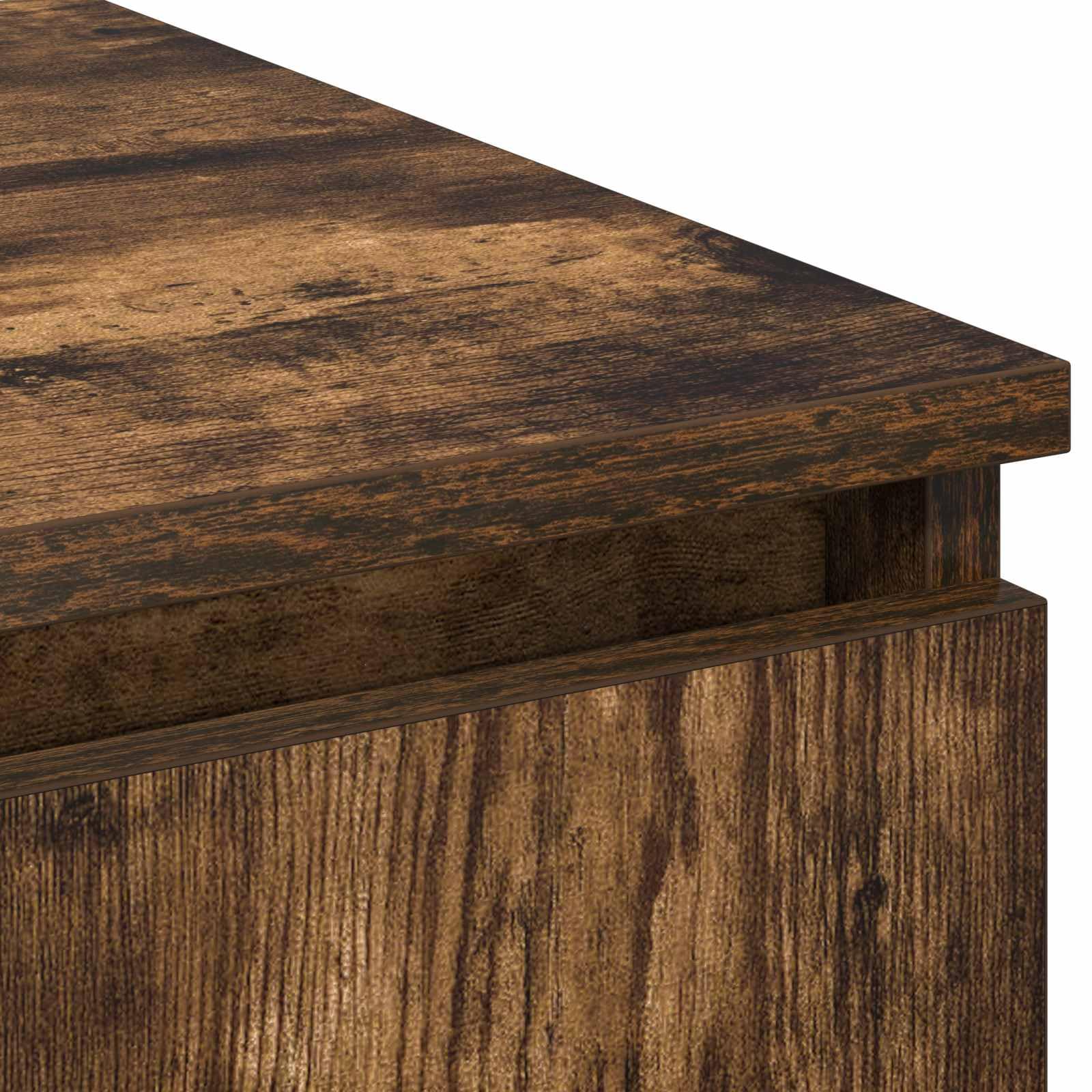 vidaXL Meuble TV Chêne fumé 180 x 38 x 49 cm Bois d'ingénierie, Solutions de Rangement Modernes, Meuble Mural rectangulaire, unité média compacte, mobilier Multifonctionnel