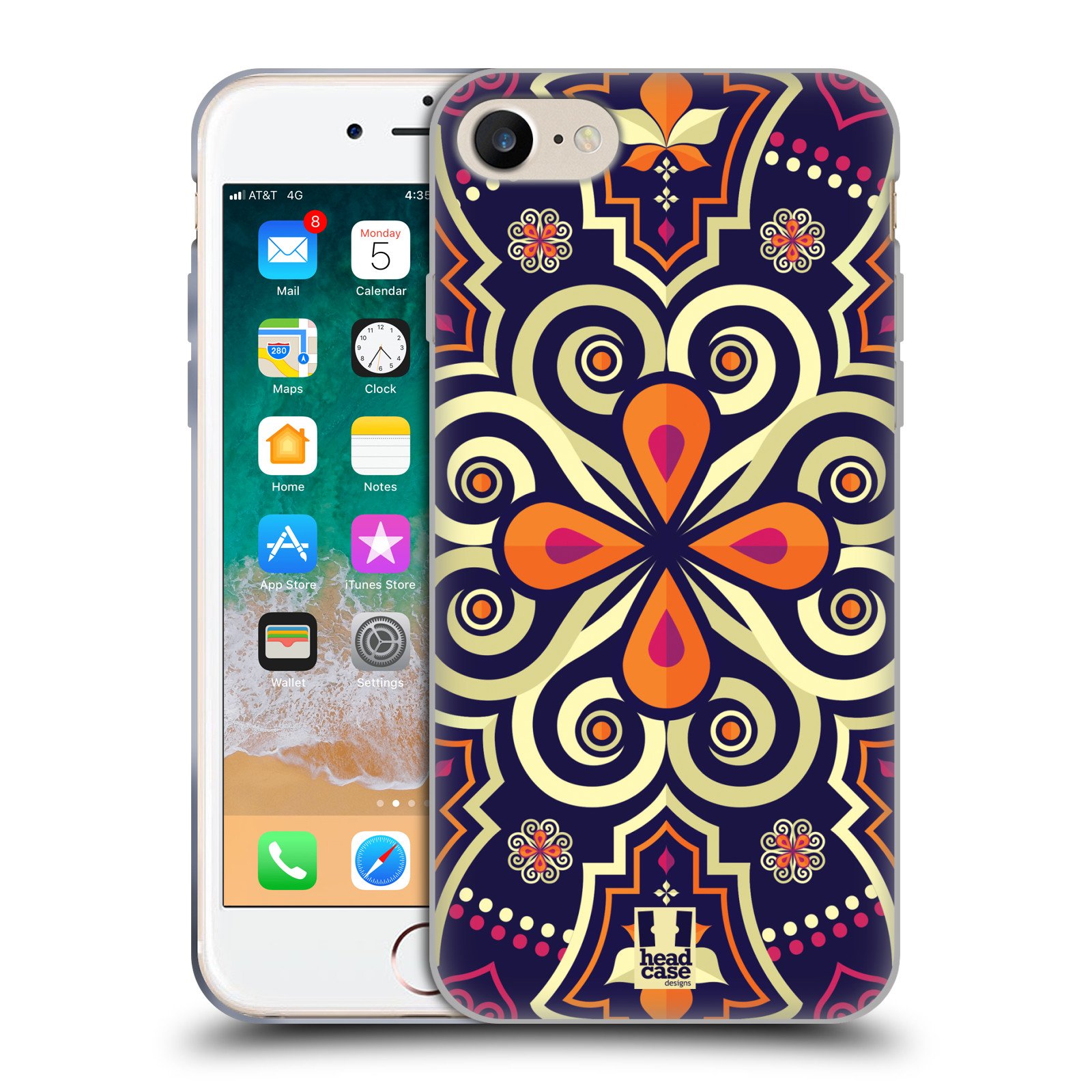 Coque Antichoc iPhone SE/7/8 Mandala Marocain Résistante pour Éviter les Rayures
