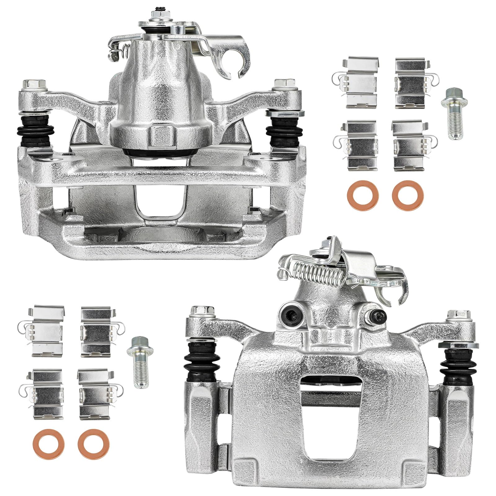 SCITOO Rear Left &amp; Right Brake Caliper With Bracket 18B5399 18B5398 Compatible For Chrysler Town &amp; Country 12-16, For Dodge Grand Caravan 12-17, For Ram C/V 13-15, For Volkswagen For Routan 12-14