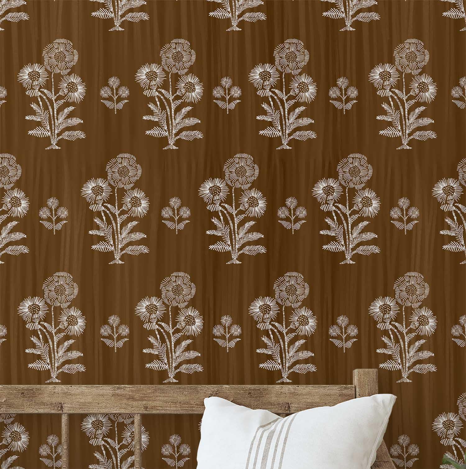 Papier peint autocollant vert dahlia pour relooker un meuble ou un placard