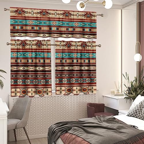 Miniatura 3 de ZFRXIGN Juego de cortinas de ventana de caballo arcoíris para cocina, dormitorio, sala de estar, baño, decoración de baño, tratamiento de ventana