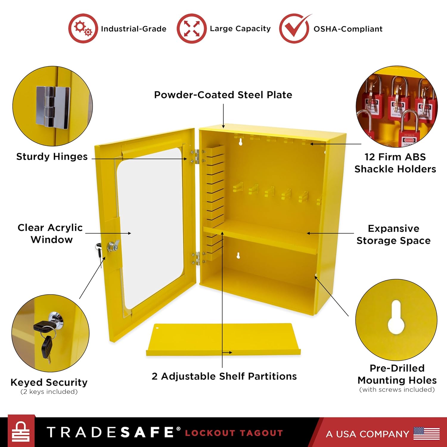 TRADESAFE Lockout Tagout Estación Loto Organizada y Segura