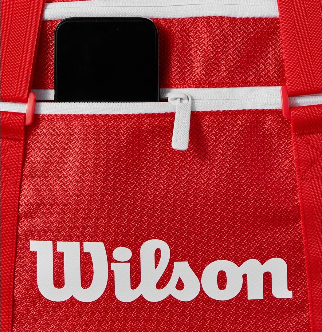 Wilson WR8037001001 - Borsone da tennis Super Tour Wilson, misura piccola, colore: Rosso