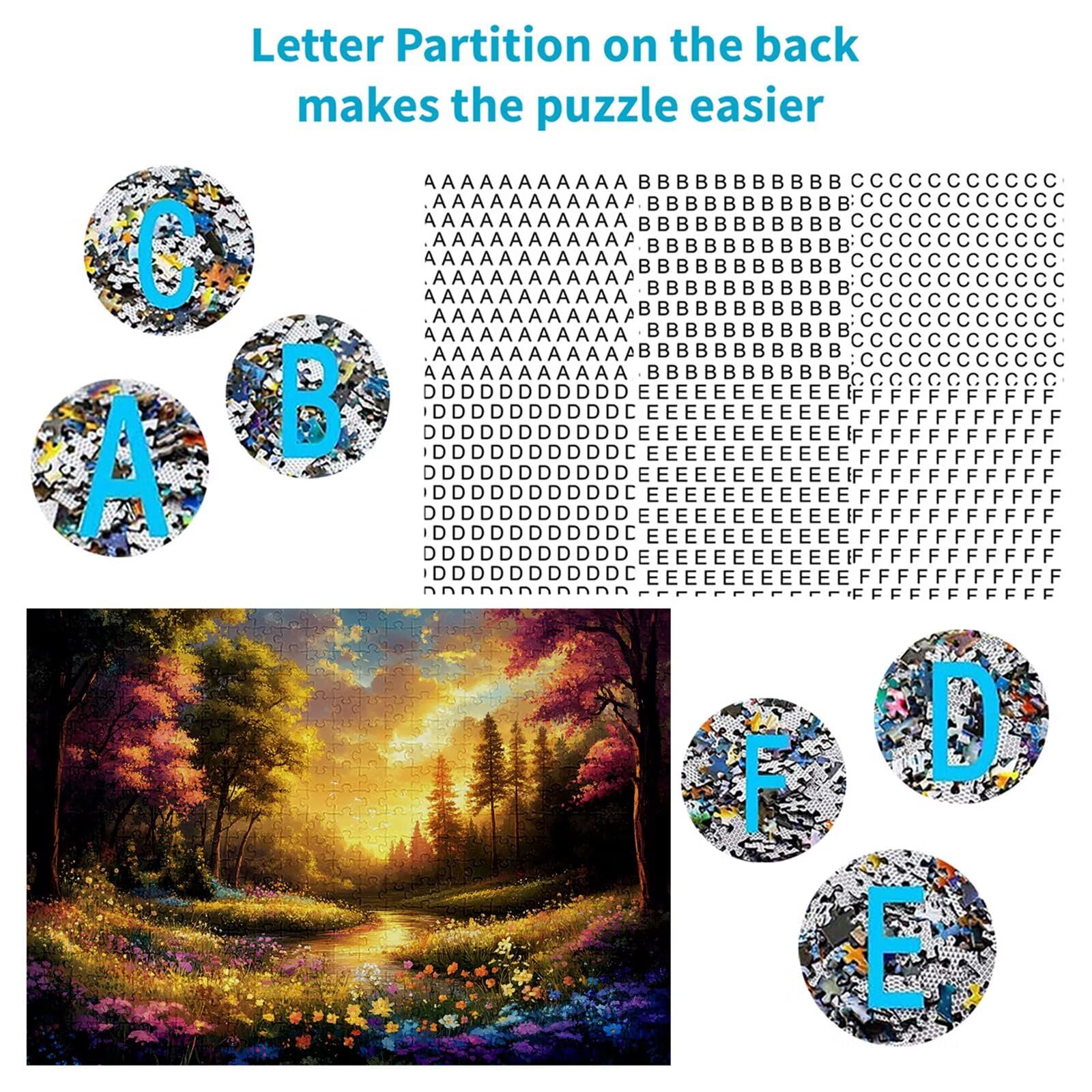 Puzzle 3000 elementów leśnych puzzle dla dorosłych kwiaty 122 x 81 cm Unikalne rzemiosło klasyczne 3D drewniane układanki do rodzinnych gier aktywnych, układanka do samodzielnego wykonania nawet do