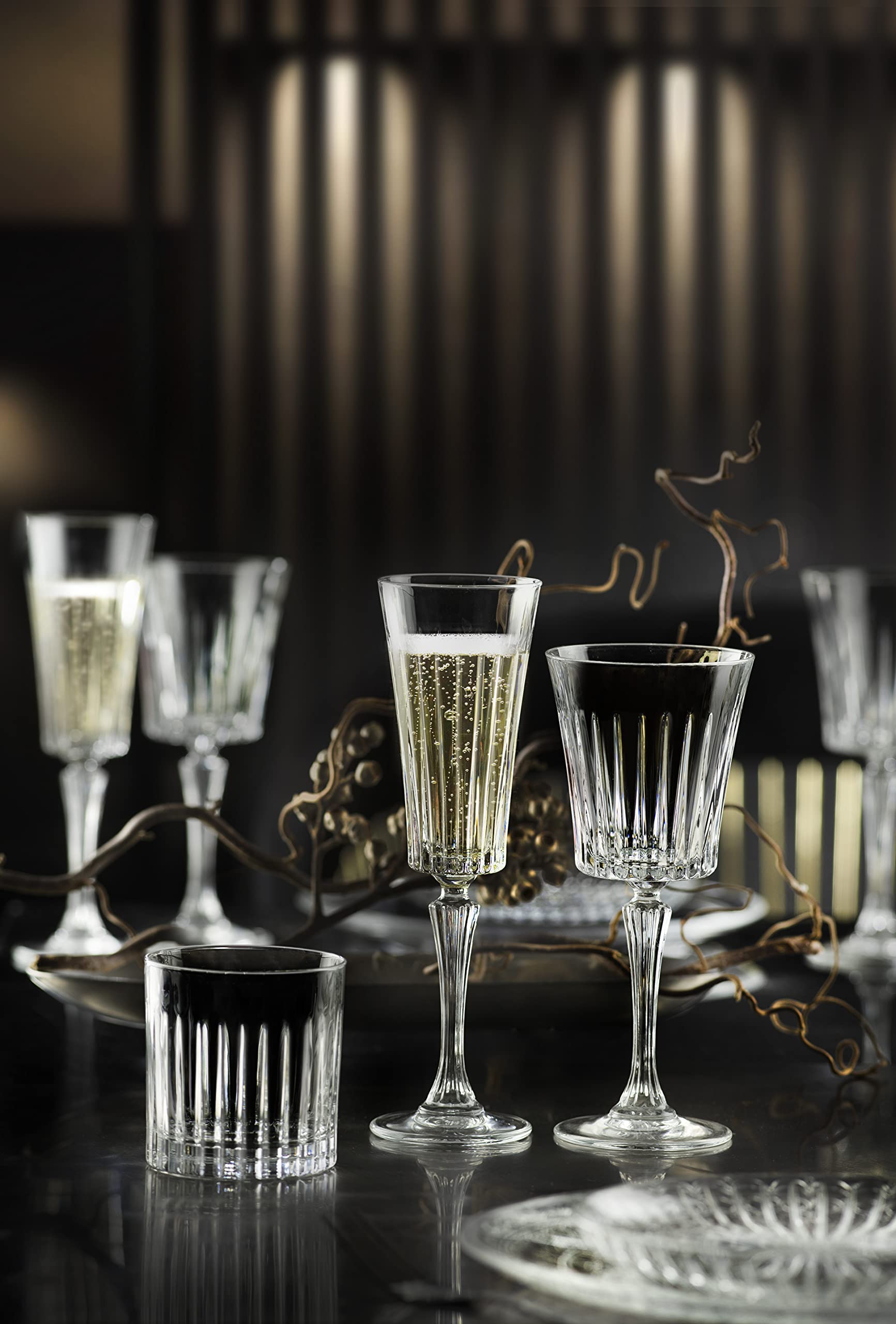 Barski Set di 6 calici da vino rosso, vino bianco, calici da vino, calici da acqua, calici in cristallo, 283,5 g, splendidamente progettati in Europa