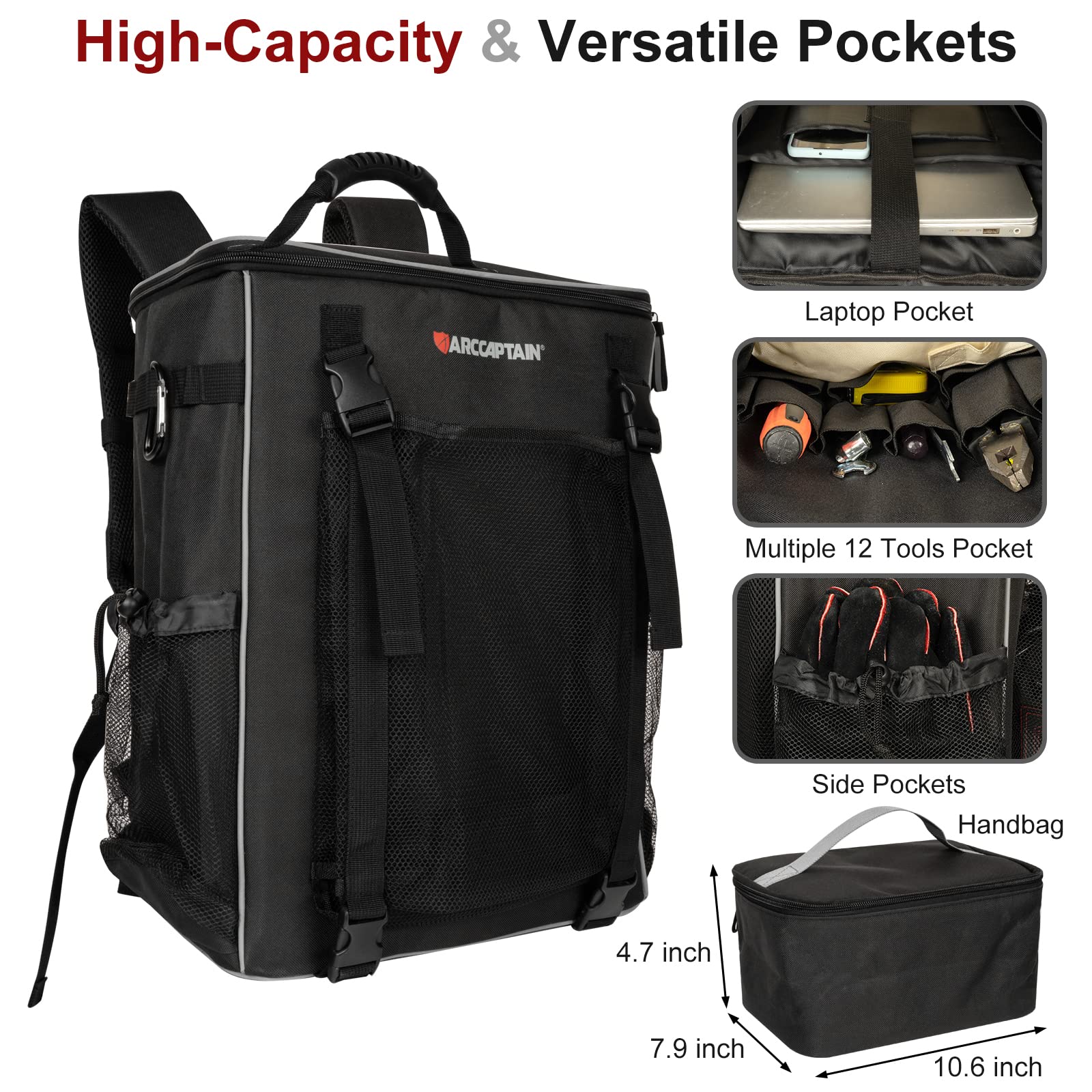 Snapklik.com : Welding Tools Backpack, Large Capacity Tactical Welding ...