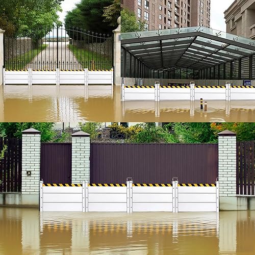 Miniatura 7 de Barrera contra inundaciones de aluminio, barrera de protección contra inundaciones reutilizable, puerta de inundación temporal extraíble, diseño