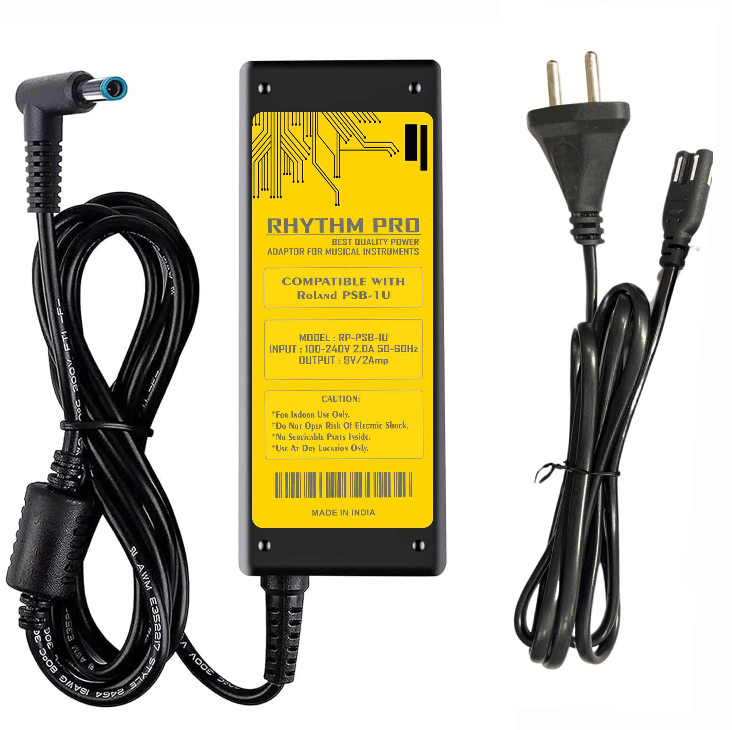 Adapter Compatible with Roland SPD-30 Power Adapter Heavy Duty PSB-1U (9volt/2amp) Power Supply Adaptor Power Cable Included,Made in India.-image-20