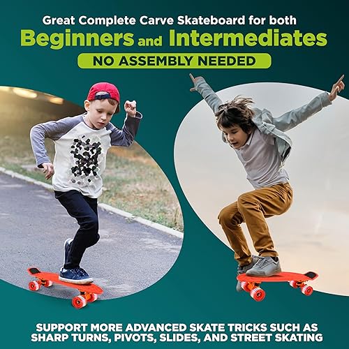 Miniatura 5 de Patineta estándar Mini Cruiser  Tabla completa de polipropileno de 6 pulgadas con camión de aleación de aluminio de 3.25 pulgadas, ruedas de