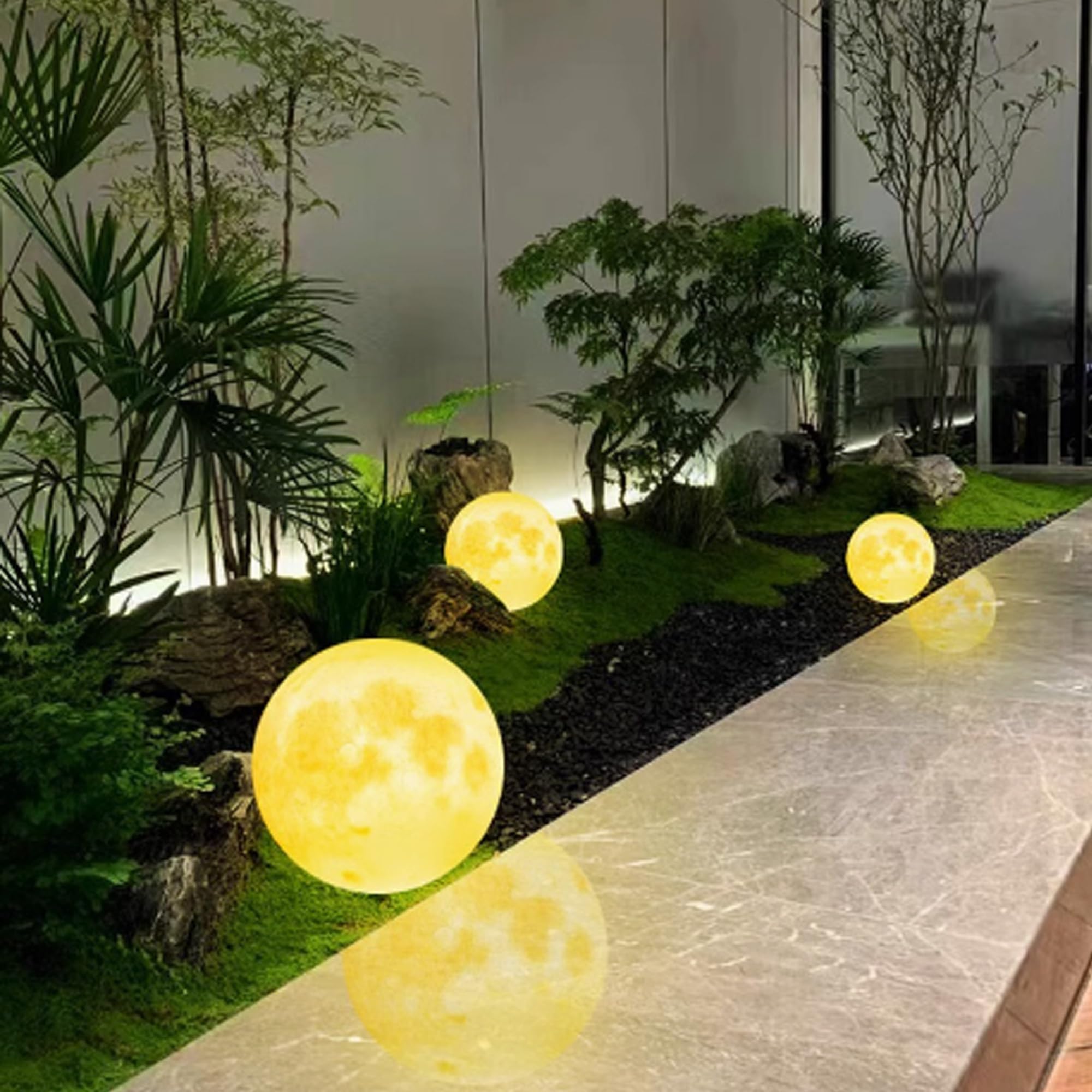 Lampada solare da giardino, palle luminose da giardino, Luce da giardino con illuminazione a LED con cambio di colore, IP65 impermeabile, per giardino, vialetti, piscina, prati(40 * 40cm)