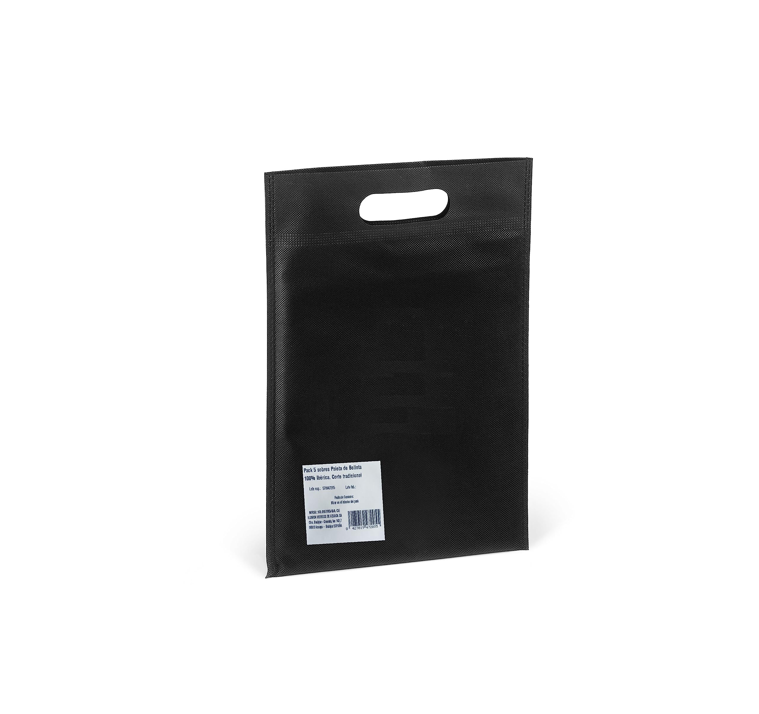 Paleta de Bellota 100% Ibérica. Pack 5 sobres de 100 g loncheado corte tradicional. Elaborado artesanalmente. Paletilla Ibérica Bellota. "Pata Negra". Extremadura. BERIDICO
