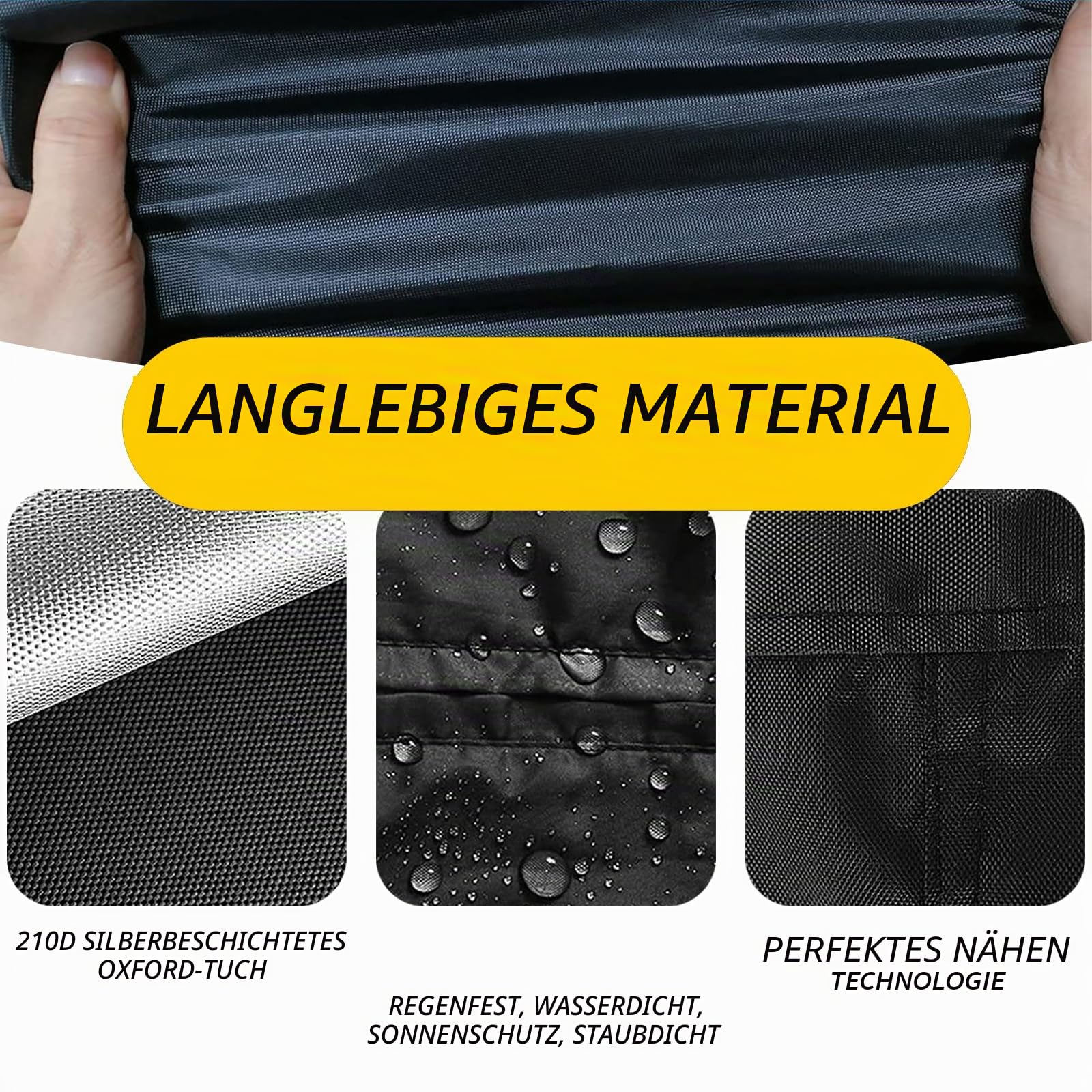 300 x 200 cm Poolabdeckung für Rechteckige Aufstellpools Solarabdeckung Poolabdeckung mit integriertem Gummizug und starkem Gurtband-Fester Sitz und einfache Montage, verhindert Verrutschen (Schwarz)
