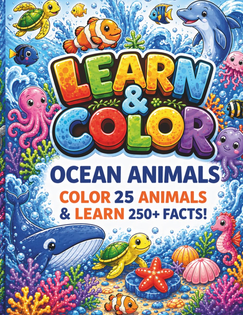 Learn & Color: Ocean Animals