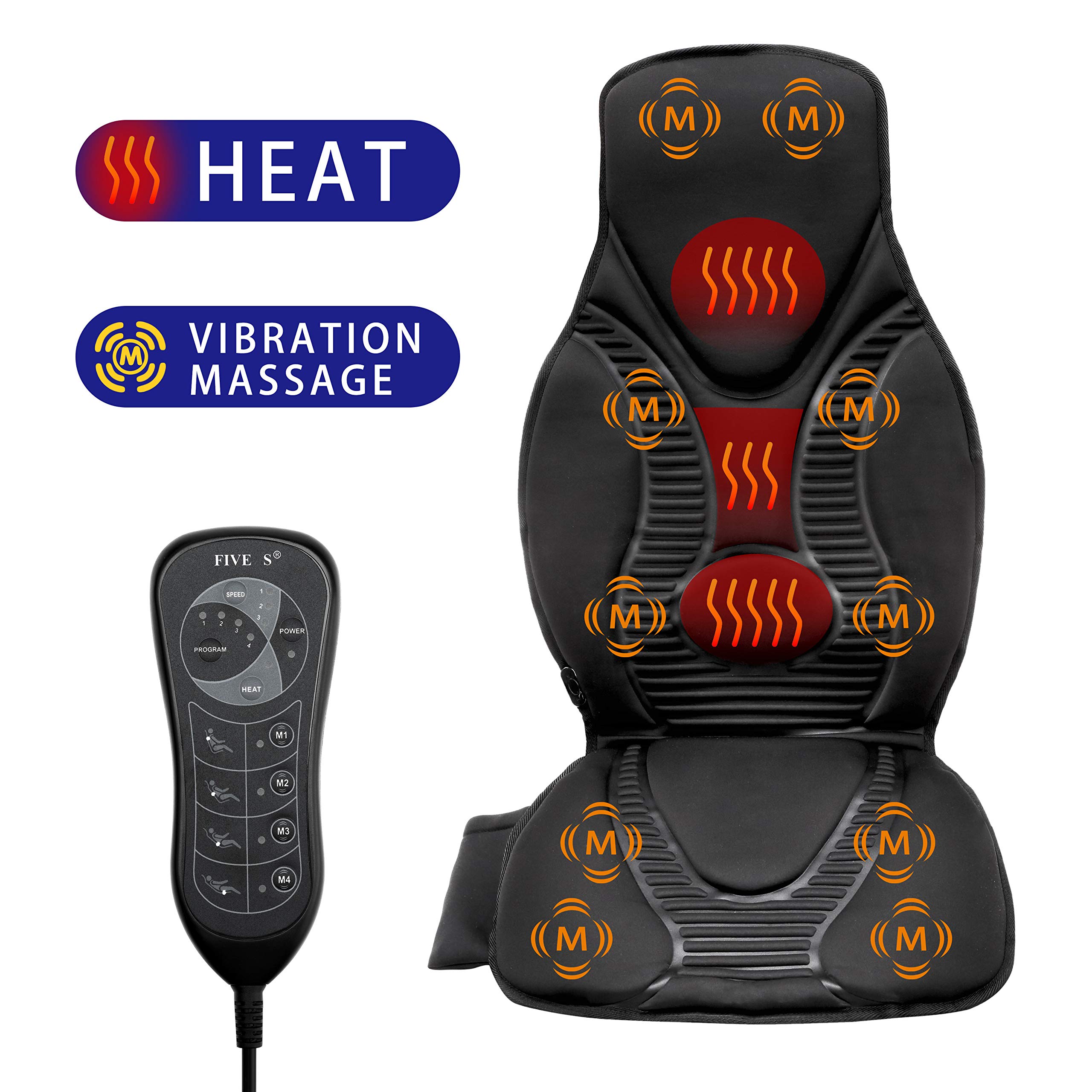 five s fs8812 vibration massage seat cushion COMFIER Vibration Massage Seat Cushion with 8 Massage Nodes & 5 Modes main image 1