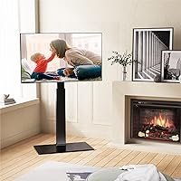 Vista 7 de FITUEYES Soporte giratorio para TV de piso con soporte para televisores de 37, 43, 50, 55, 60, 65, 70, 75 pulgadas, pantalla LCD LED plana/curva