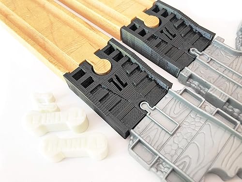 TrainLab Thomas Take-n-Play - Adaptadores de pista de tren de tren de madera con huesos de perro (negro)