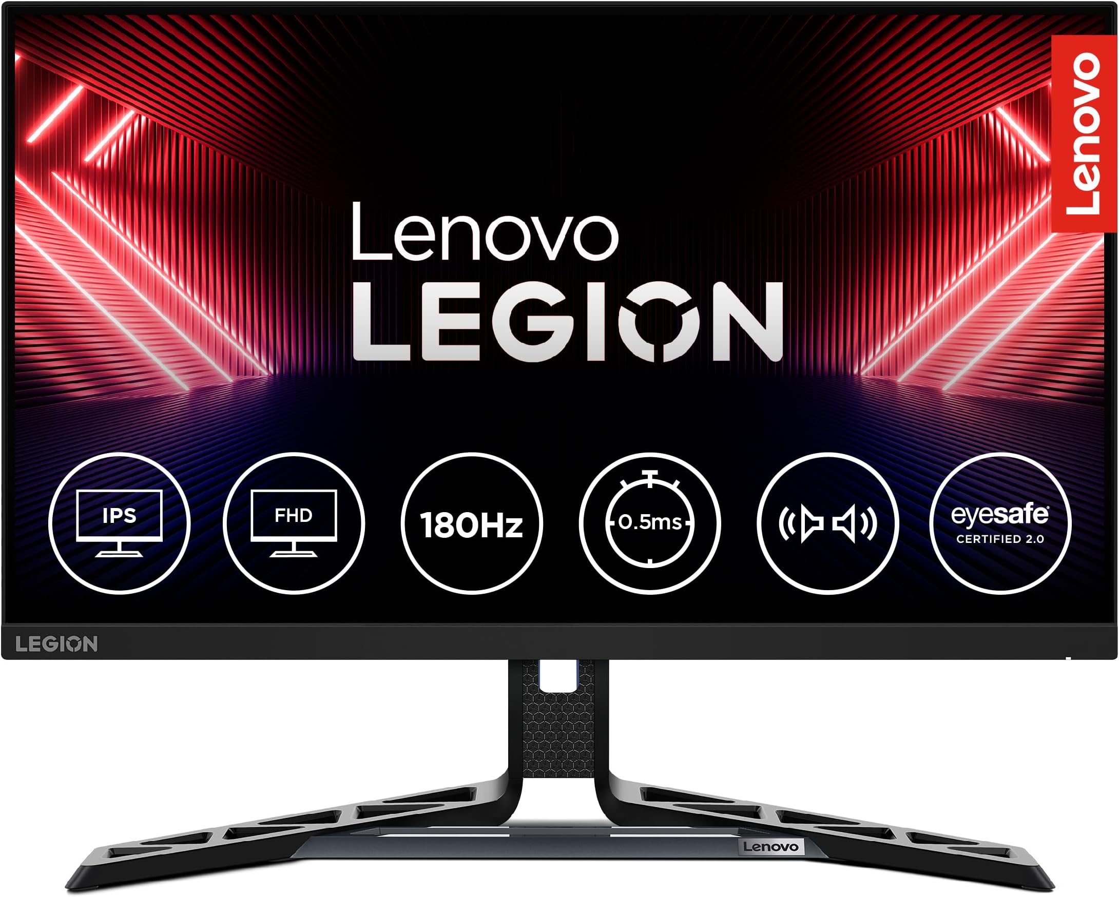 Legion R25i-30 | 25 Inch (63.5cm) 165Hz FHD Gaming Monitor | 0.5ms, AMD Freesync, 99%sRGB, 90% DCI-P3, 3Wx2 Speaker, 2xHDMI, 1xDP| Tilt, Swivel, Pivot, Height Adjust Stand | Black | 67B7GACBIN