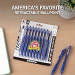 Zebra Pen Z-Grip Point de bille rétractable Pen, Encre bleue lisse, 1.0mm Point moyen, école & Fournitures de bureau, idéales pour les notes, le journal et l'utilisation de planificateur, 18-Pack (22258)