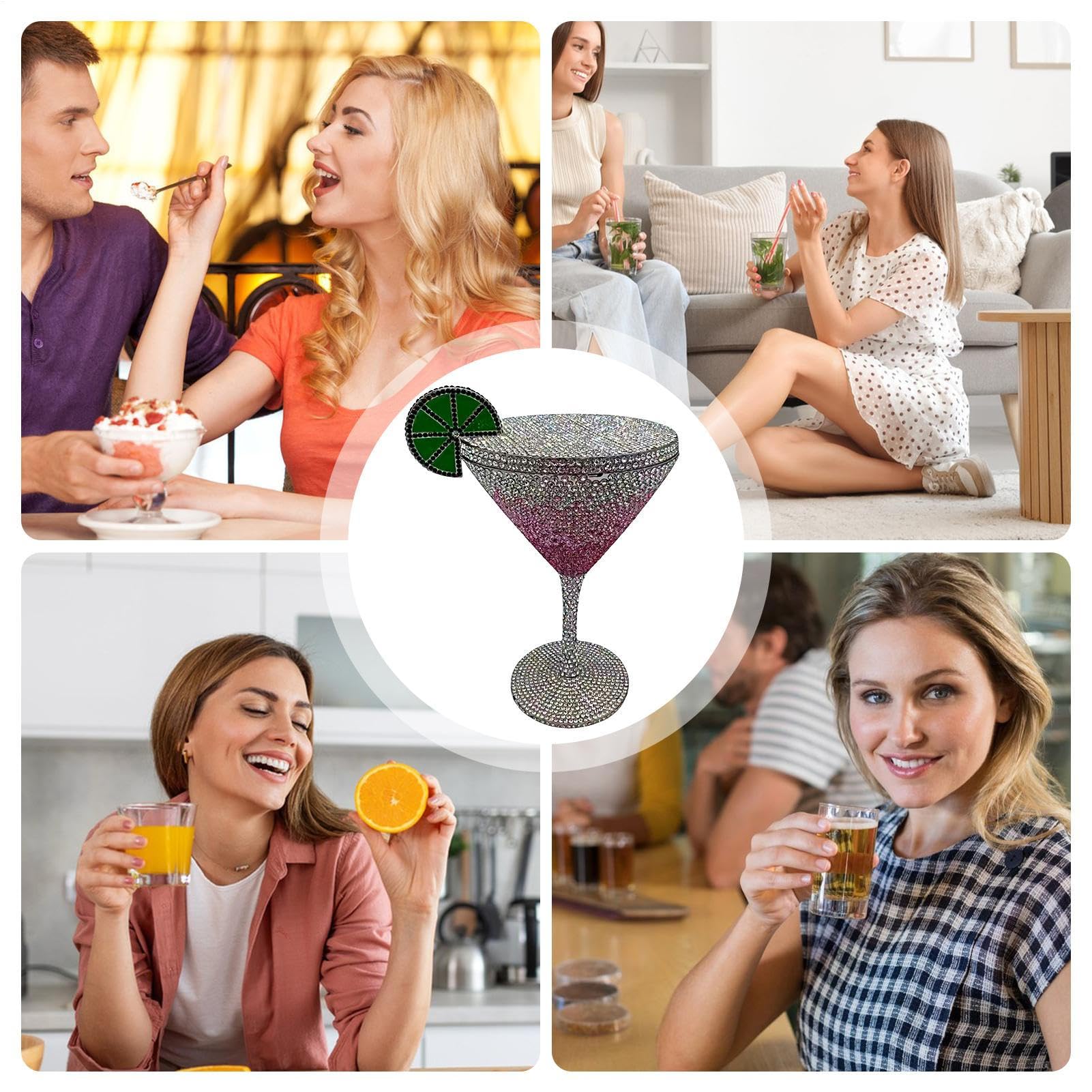 Clutch-Tasche, Abendtasche Damen, Strass-Taschen für Damen, Kelchform | leicht zu tragende Taschen, modisches Party-Accessoire, stilvolle Handtasche für Damens und Mädchen, 5,98x8,07x4,88 Zoll
