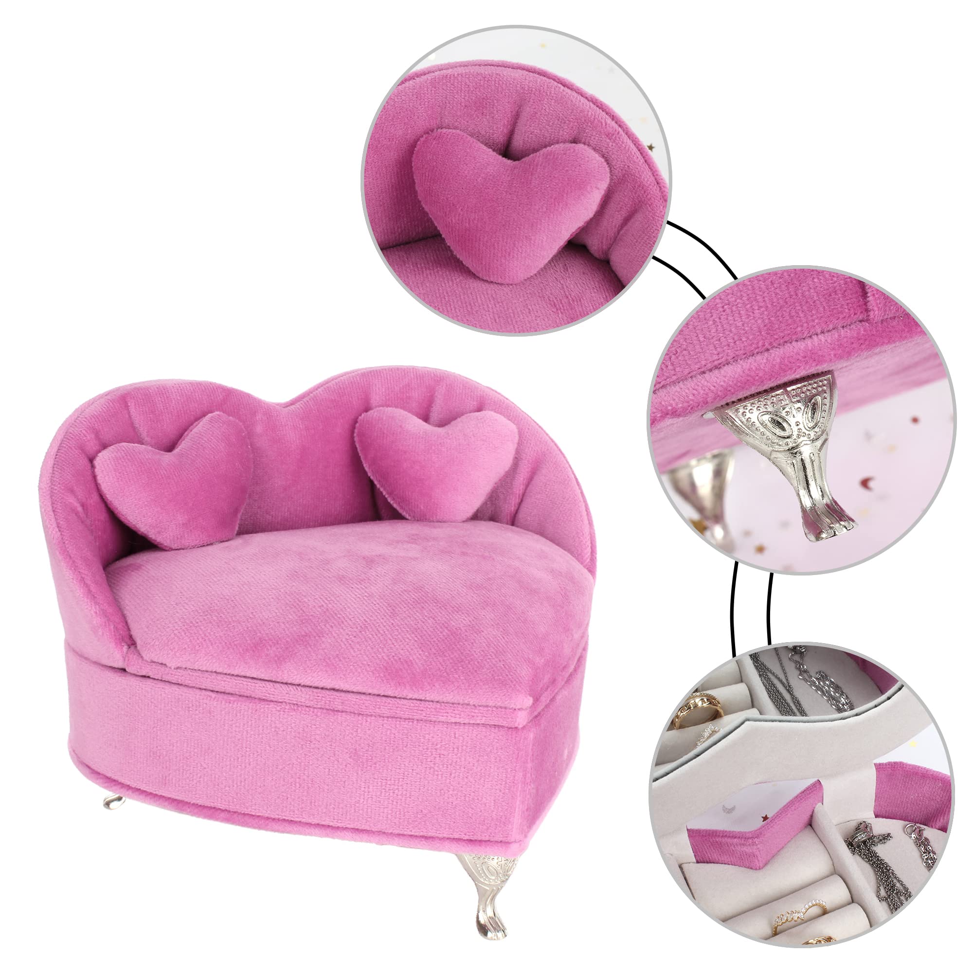 Pudełko na biżuterię organizer kwiatowa biżuteria komoda sofa kanapa okrągłe łóżko domek dla lalek meble