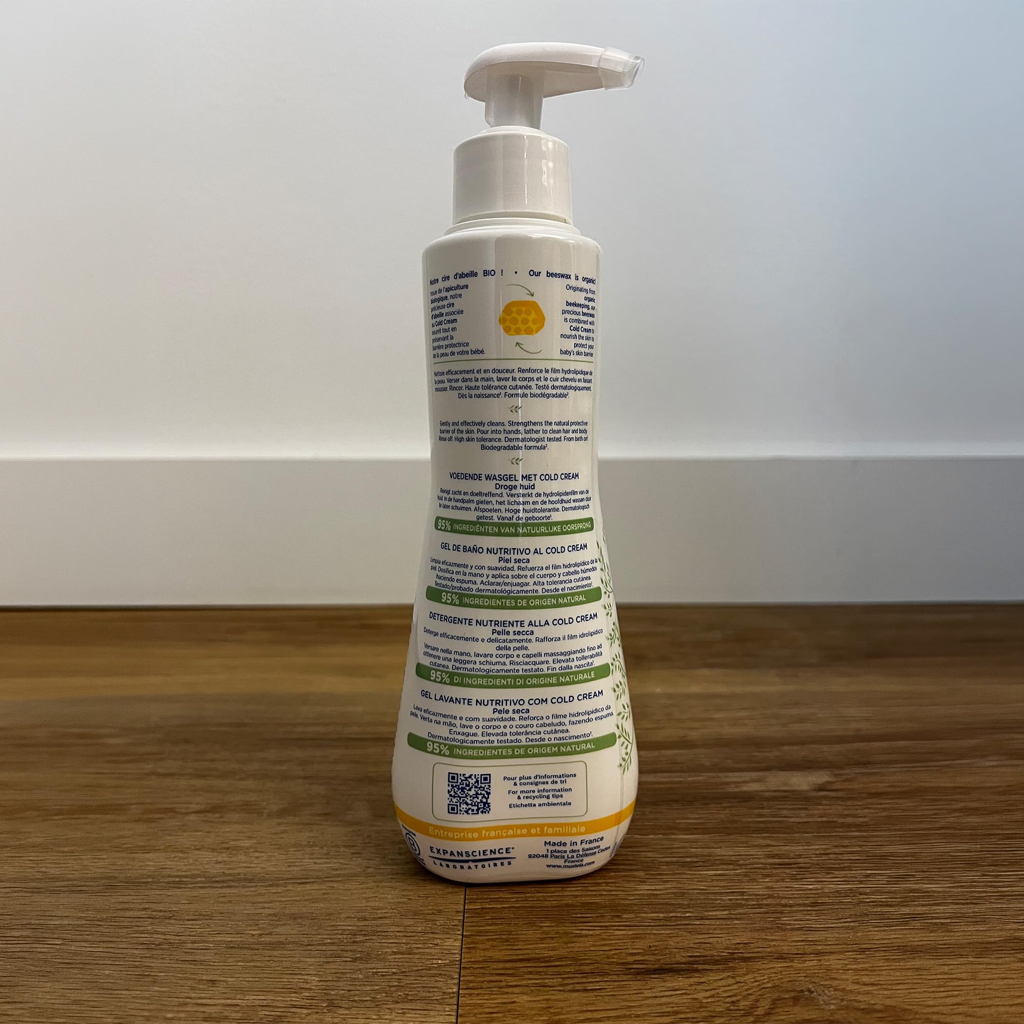 Mustela Gel Detergente Nutriente Cold Cream Naturale Corpo e Capelli 300ml per Pelle Secca