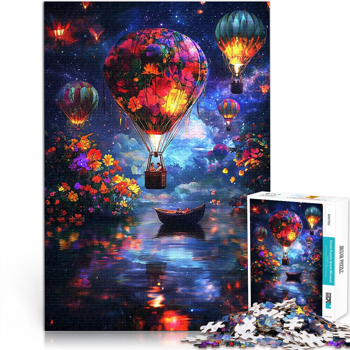 Jigsaw Puzzles 1000 Piece for Adults Wandering in the sea of ??flowers Denkspiel einzigartiges Herausforderungsspiel75x50cm — image 1