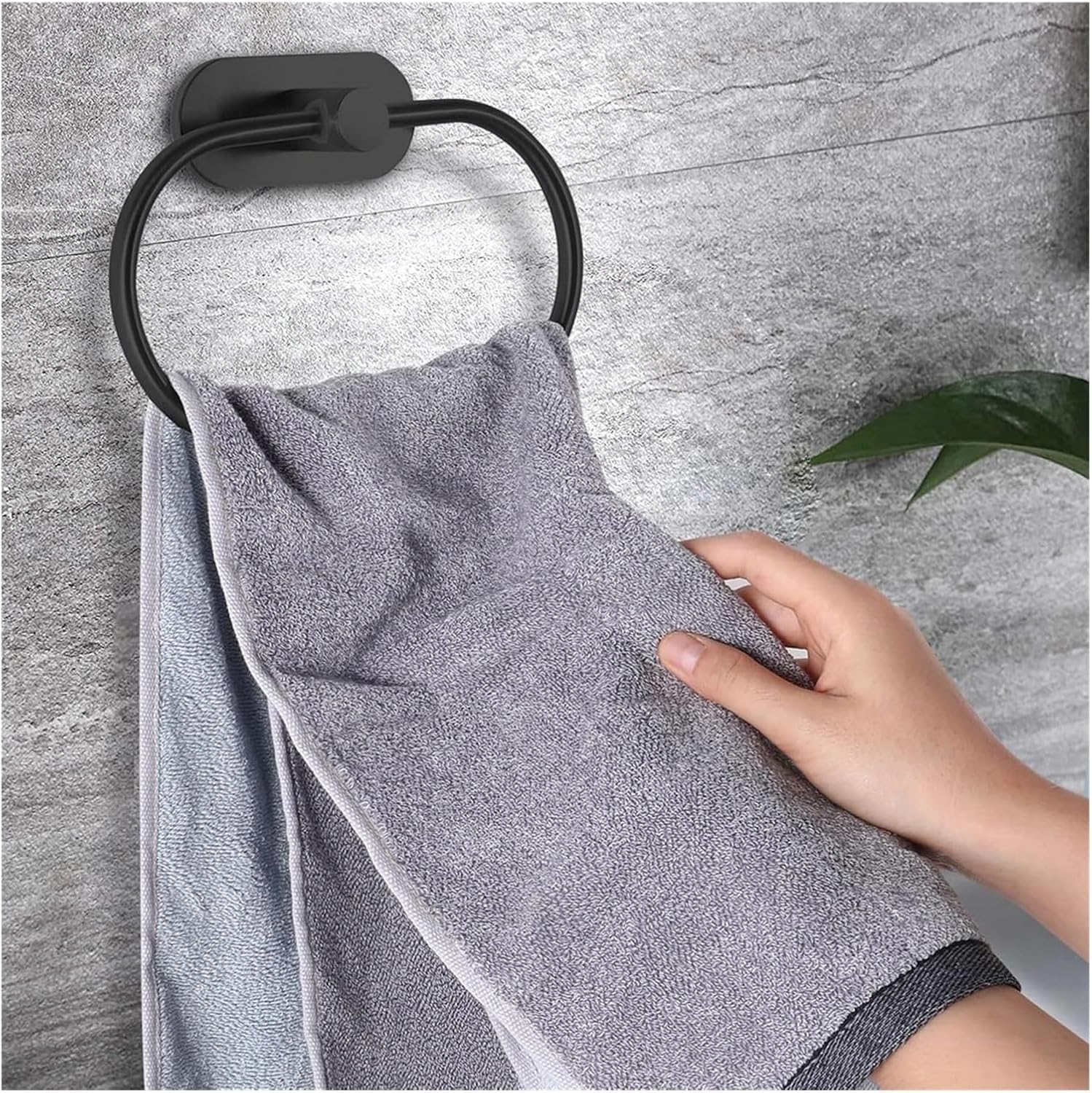 Handtuchring, Badezimmer-Handtuchhalter aus Edelstahl, modern, rund
