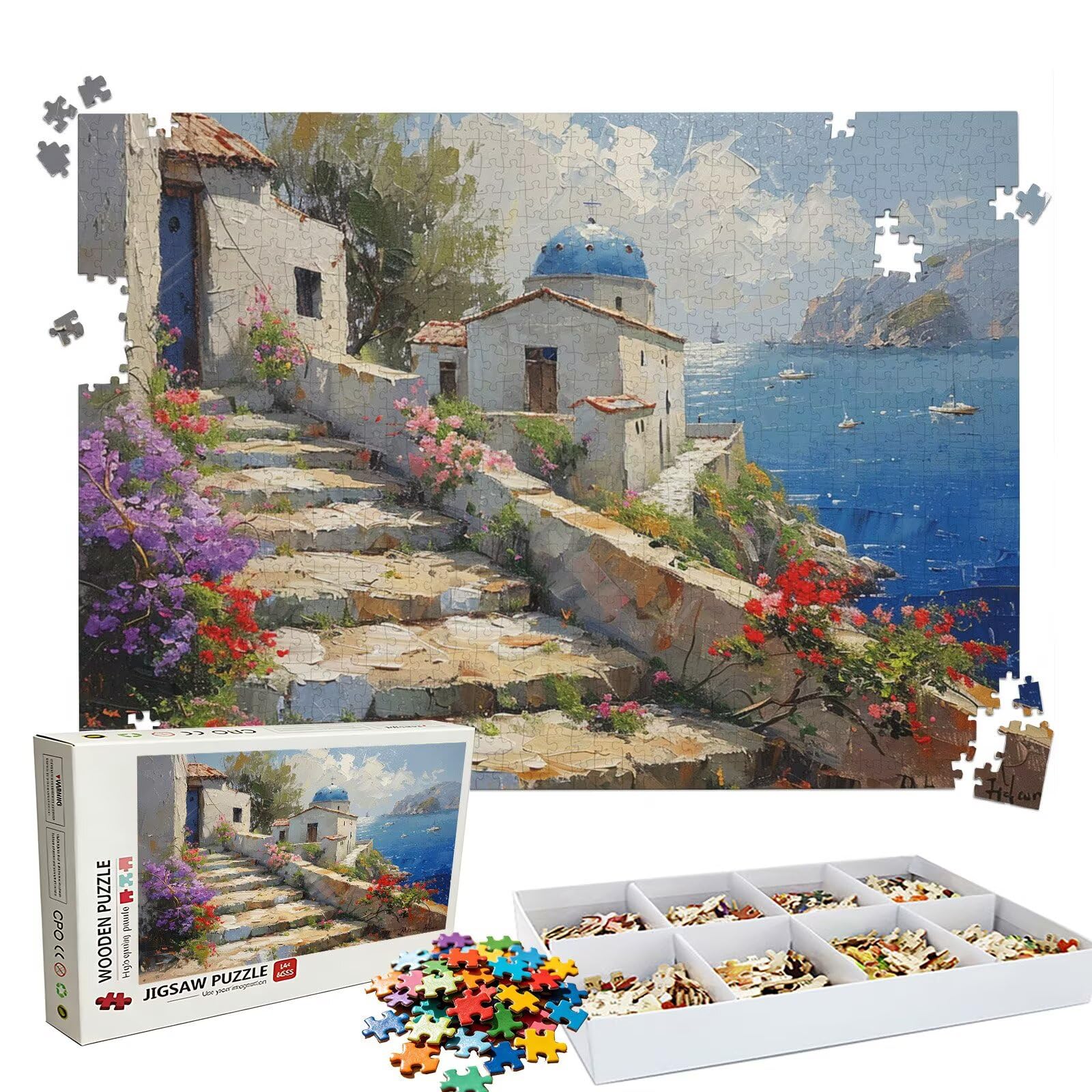 Puzzle 1500 elementów architektury abstrakcyjnej(2) - Duże drewniane puzzle - 1500 elementów dla dorosłych - gra inteligencyjna - z wykwintnym pudełkiem do pakowania - precyzyjne cięcie - wystrój domu