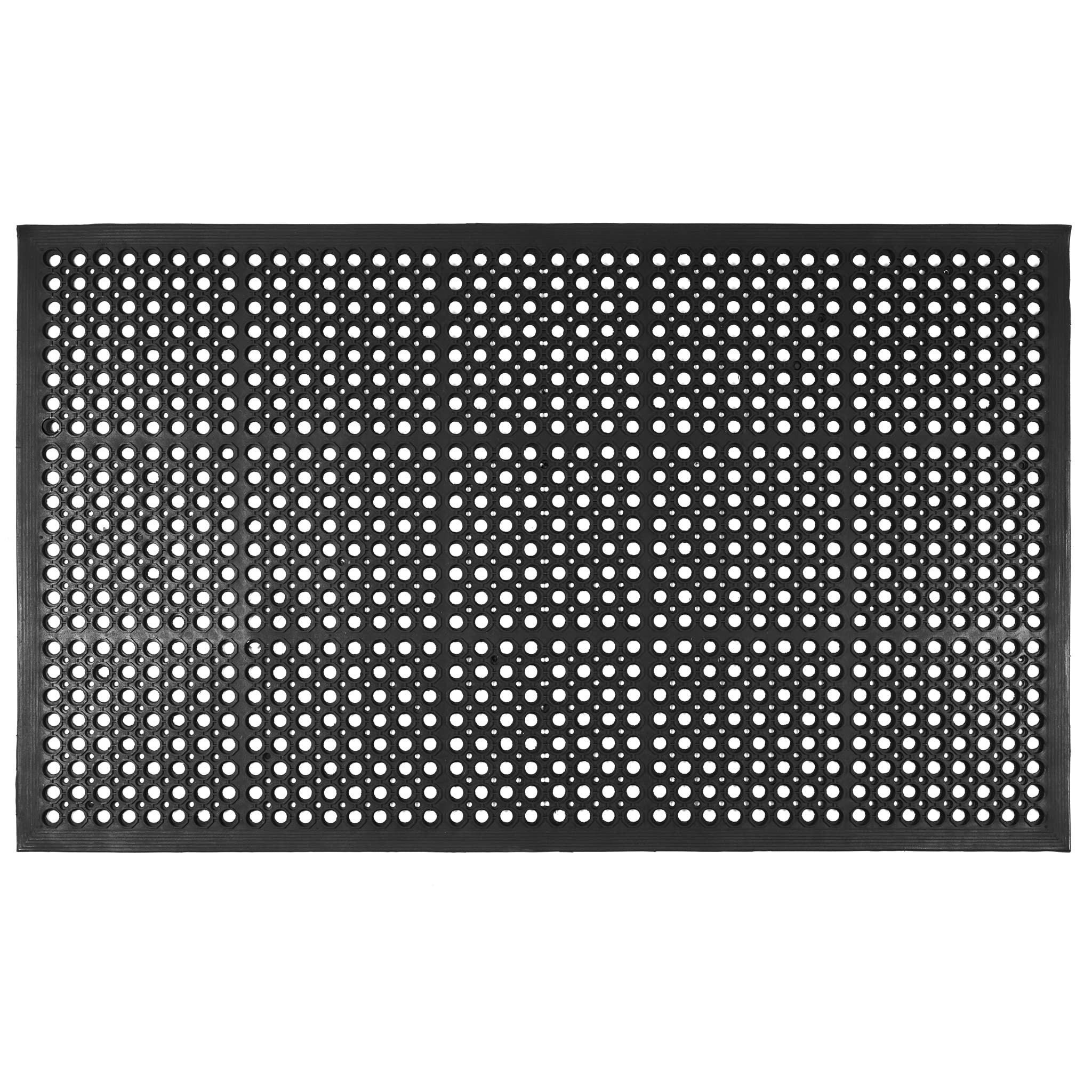 Bravich EVERMAT TX301 Heavy Duty Horse Stable Gateway Rubber Hollow Safety Mat for Farm and Field, Black