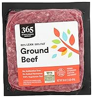 Vista 1 de 365 by Whole Foods Market, Carne molida 80% magra/20% grasa, 16 onzas
