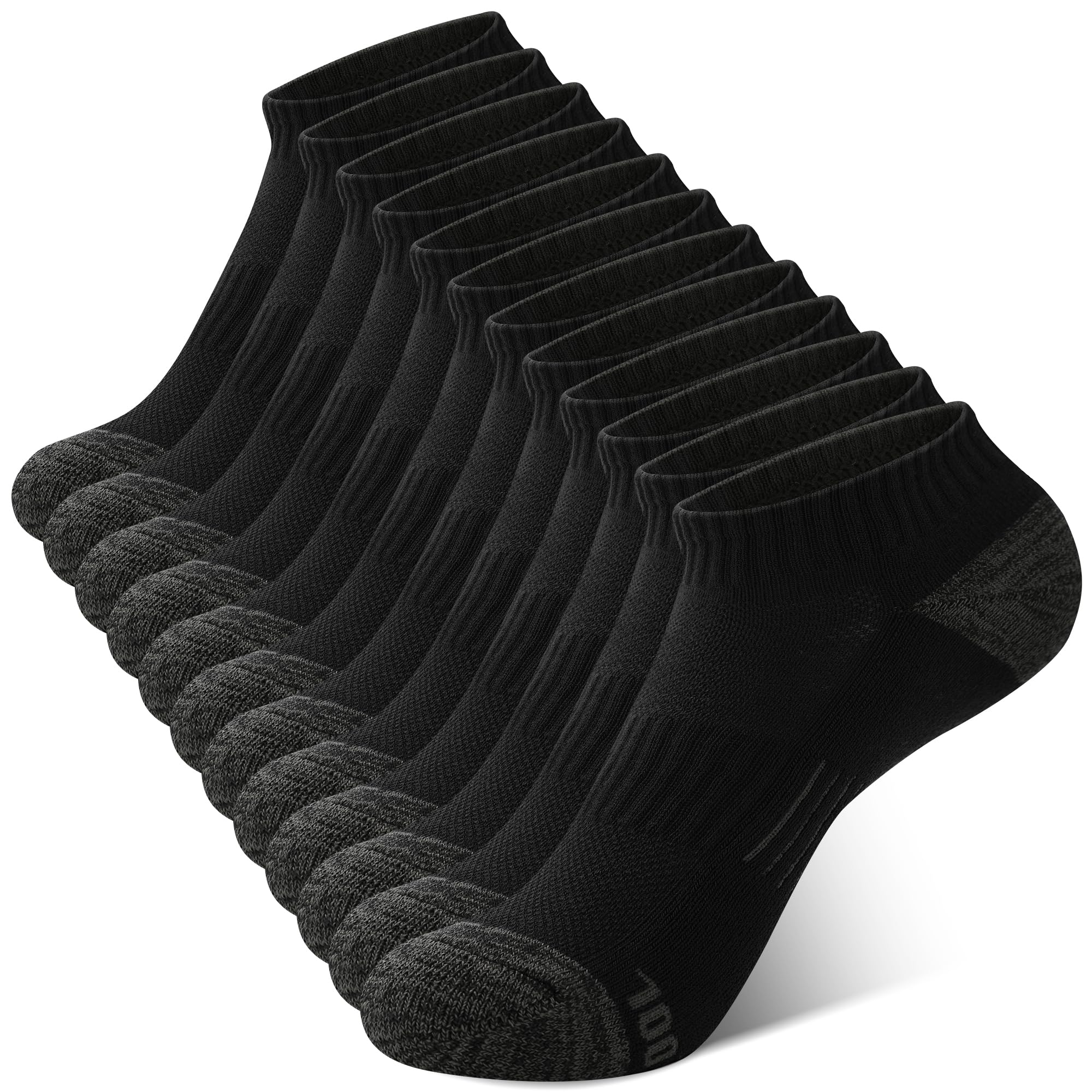 BAMBOO COOL Women's Ankle Socks Athletic Cushioned Moisture Wicking For Ladies, Running Socks Arch Support Breathable, 6 Pack