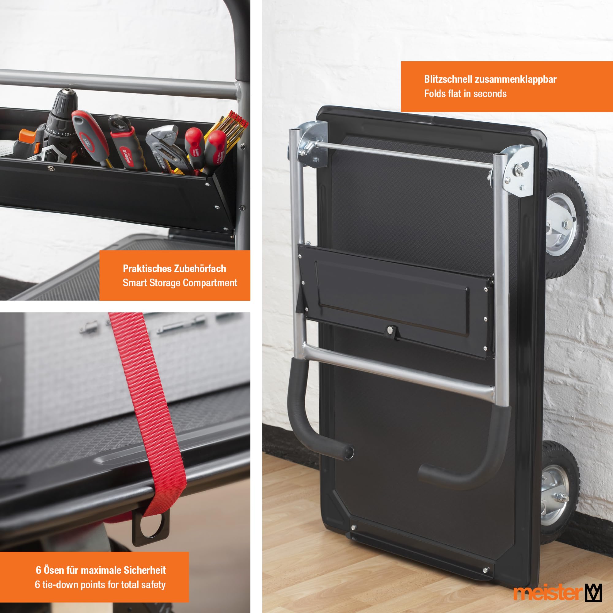 MEISTER Chariot plateforme Cross-Over - 300 kg