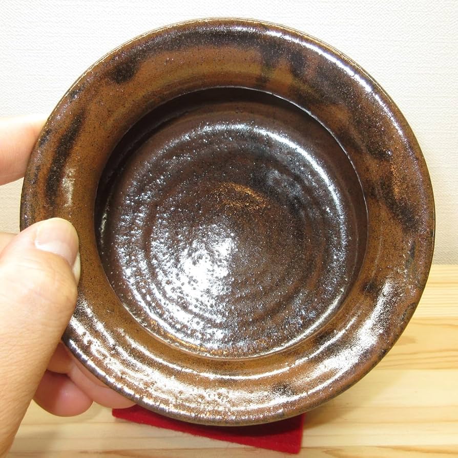 送料込【逢絢亭】茶道具 建水 美濃焼 瀬戸釉 エフゴ形 加藤弥右衛門 共