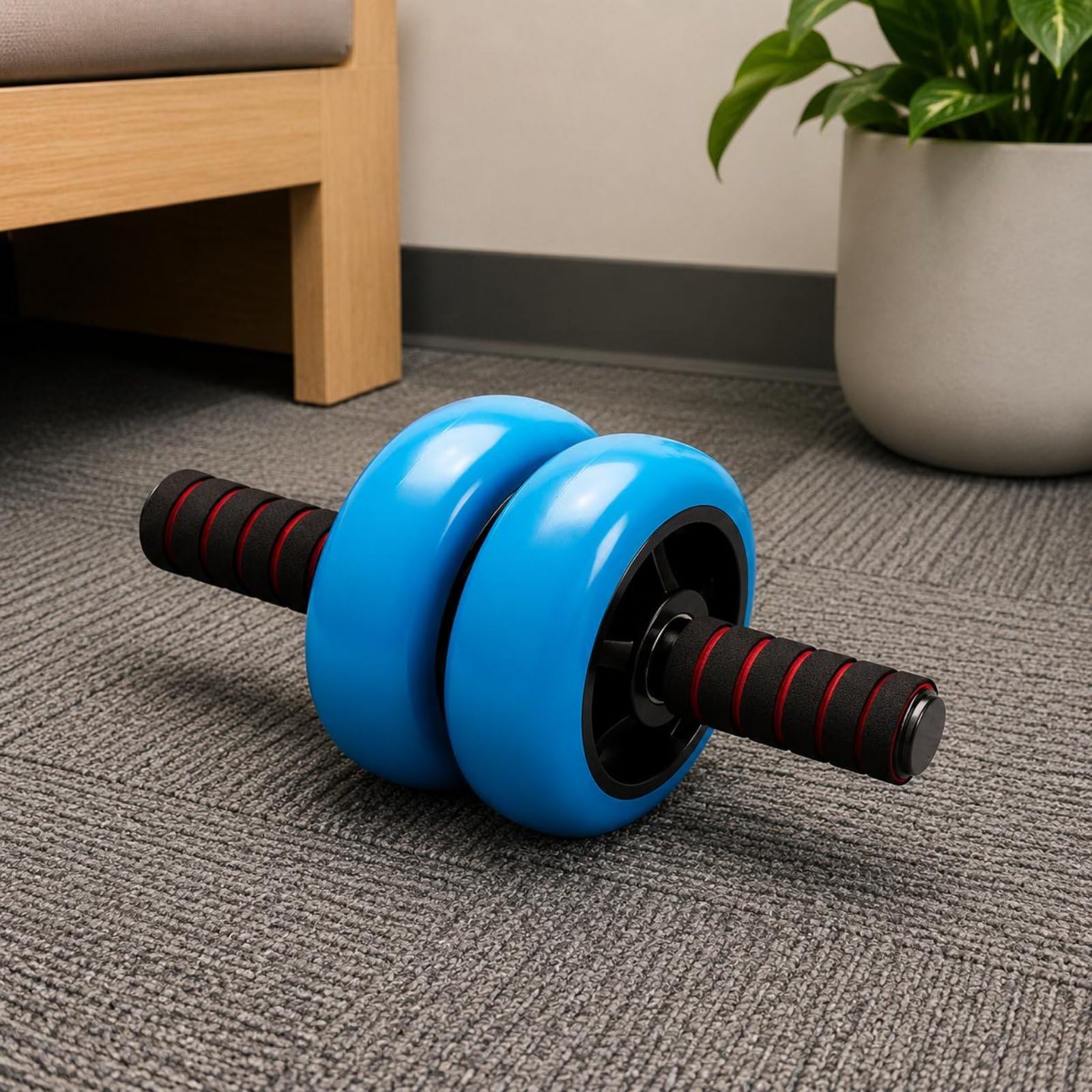 Rueda Doble Abdominal Antislizante Rueda Abdominal Doble Estabilidad Alta para Entrenamiento en Casa