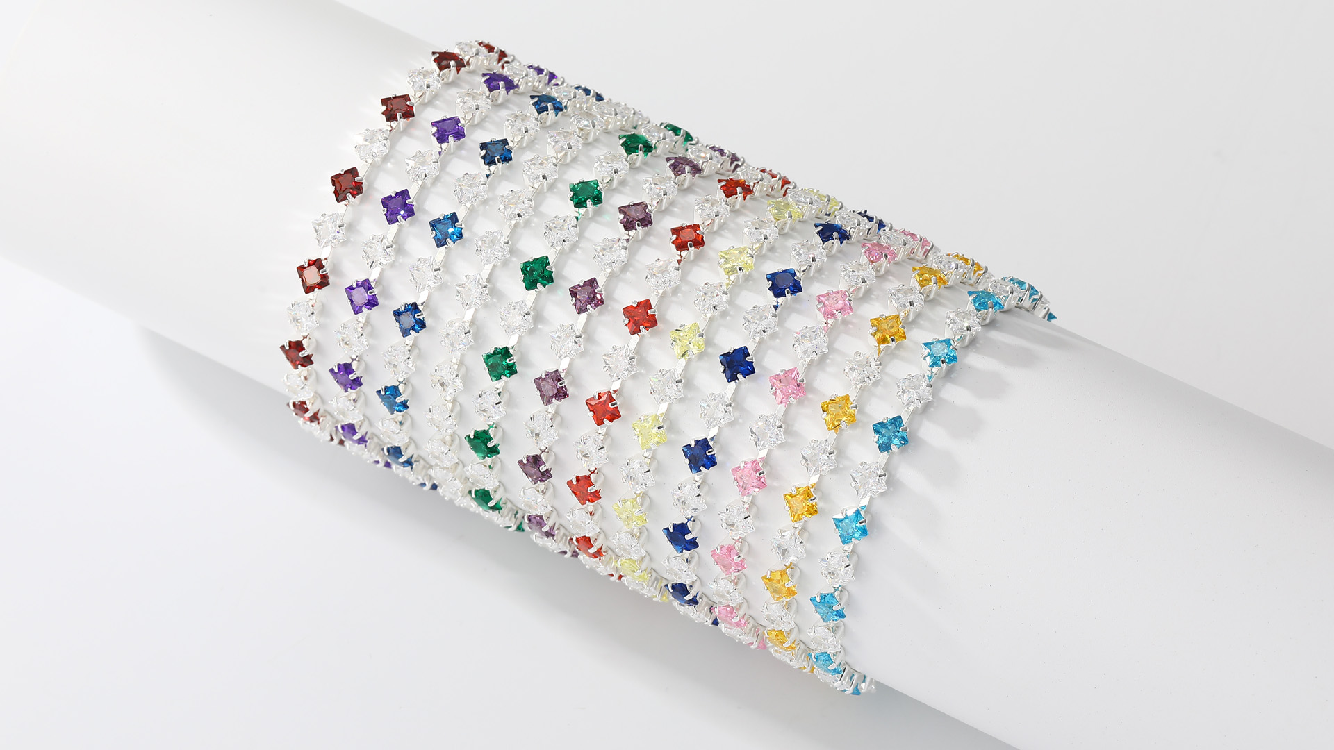 Bracciale Tennis Donna Con 12 Pietre Natalizie E Zirconi - Regolabile, Ipoallergenico, Regalo Perfetto - Foto 9