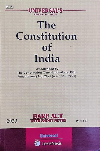 The Constitution of India - Bare Act - Latest Edition - 2023 - Universal (Lexis Nexis)