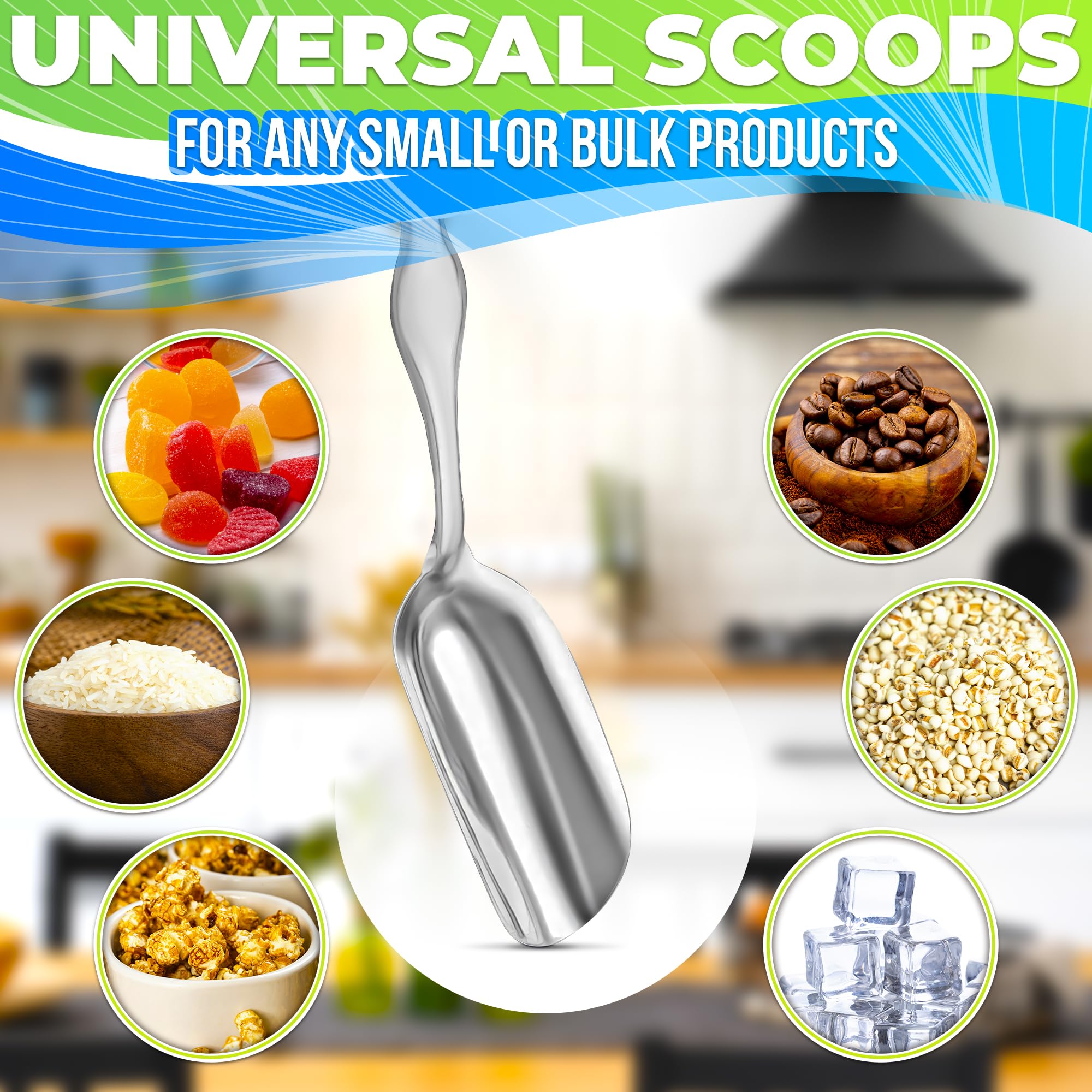 Mini Stainless Steel Scoops - 20 Pack -5