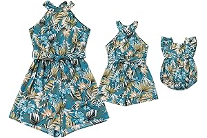 Mommy and Me Matching Rompers for Summer Beach Vacation