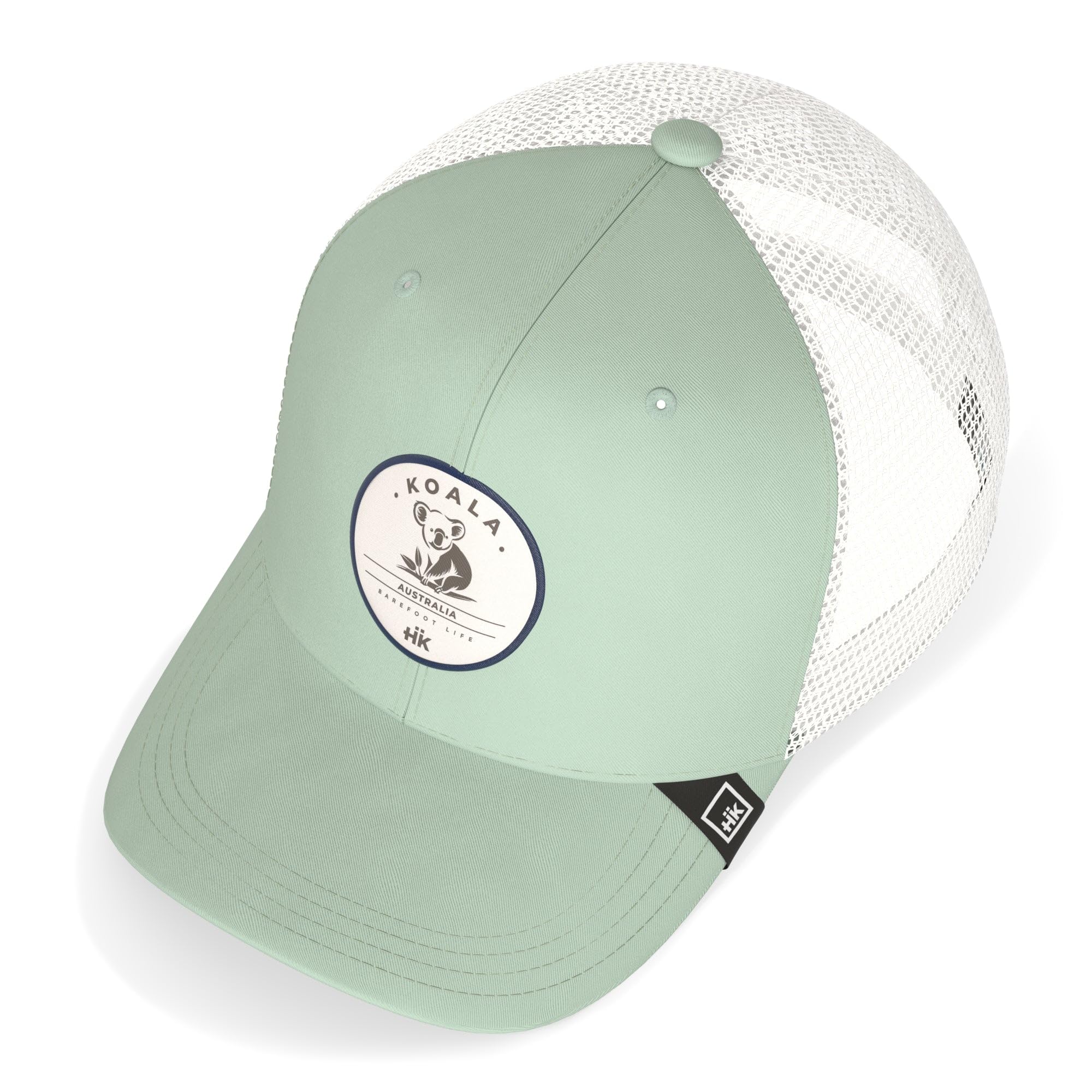 Hanukeii Gorra Trucker Hombre y Mujer Koala Truck Green/White. Gorras Beisbol, Diseño Transpirable y Ligero, Look Deportivo y Casual en Cualquier Estación del Año
