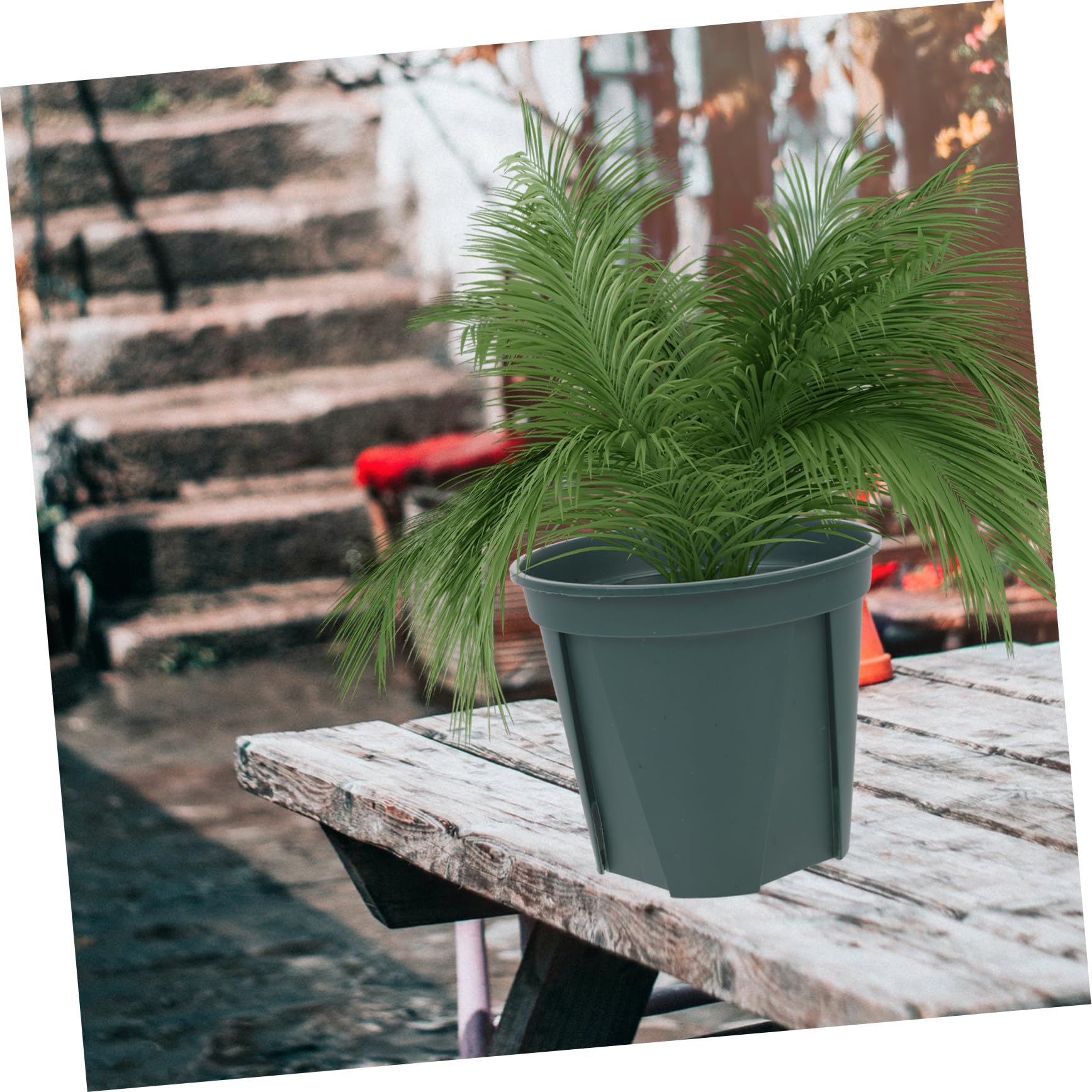 5 Pièces Pots de Fleurs Contrôle des Racines avec Ventilation Rond pour Plantes Intérieur et Extérieur Contenants Respirants pour Jardinières Vert Modèle