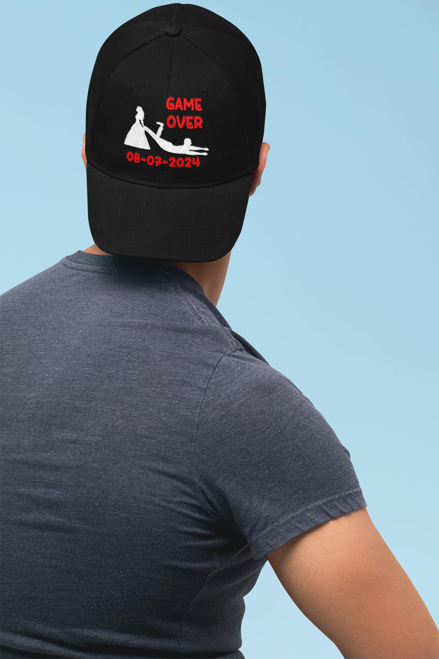 Colorfamily Kit Cappellini Uomo per Addio al Celibato PERSONALIZZABILI - Idea Regalo Divertente e Personalizzabile per Festa o Matrimonio - Frase Divertente Bachelor Party