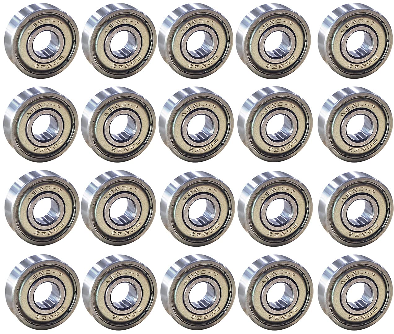 20 Cuscinetti A Sfera 608 ZZ - 8x22x7 Mm, ABEC-7, Per Skateboard E Stampanti 3D