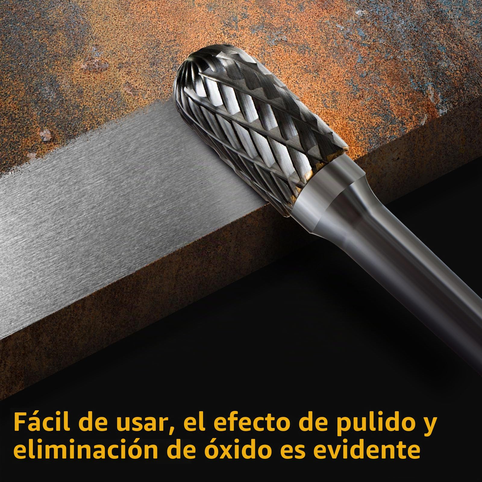 Juego de Fresas de Metal Duro, 10 Piezas de Fresa Rotativa de Carburo de Tungsteno con Vástago de 6mm para Madera, Acero, Metal, Pulido, Grabado, Taladro
