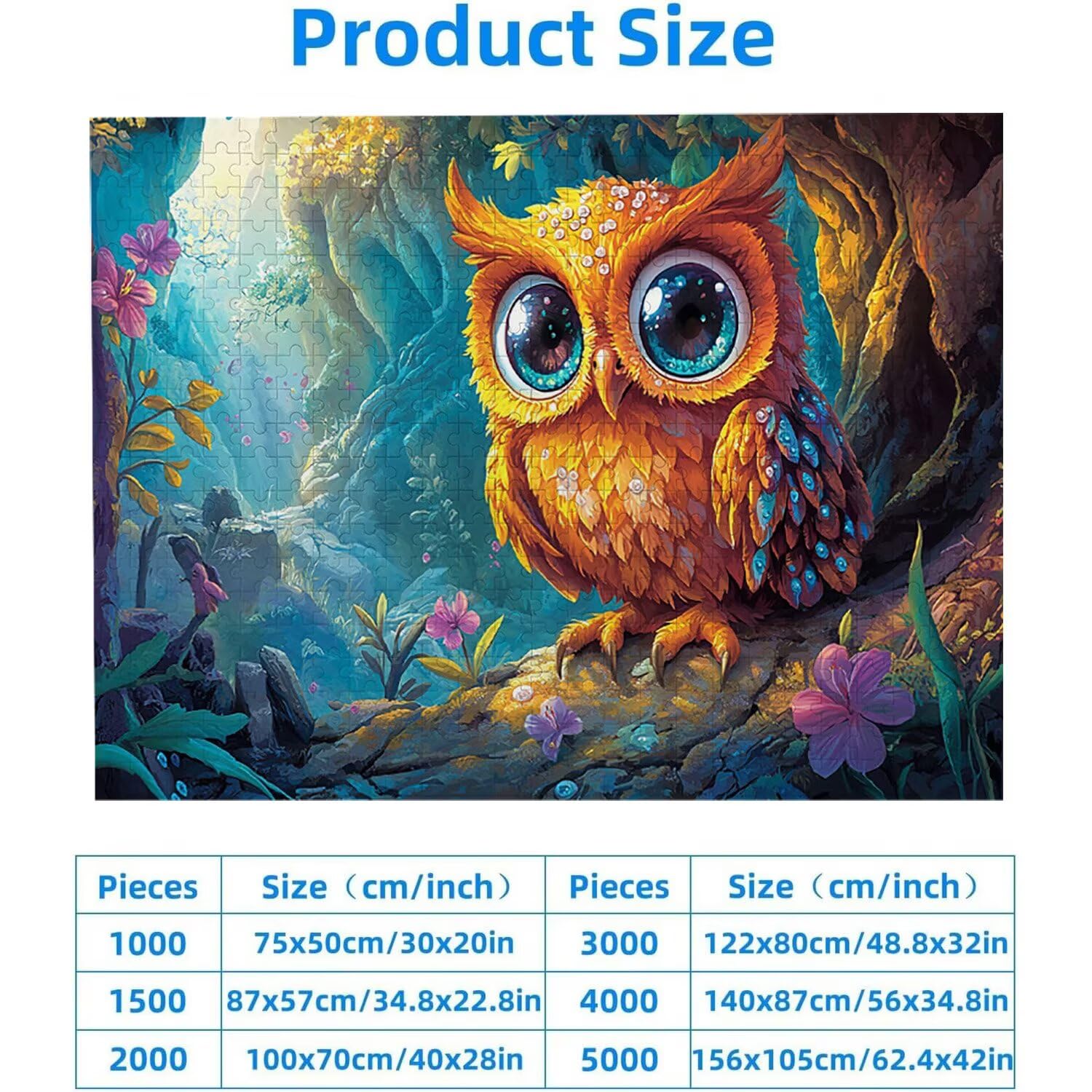 1500 Pezzi di Puzzle, Gufo1500 Pezzi di Puzzle per Adulti, Regalo di Anniversario, Regalo di Natale, Decorazione Della Casa, Prevenzione Della Degenerazione Cerebrale Negli Anziani v-563