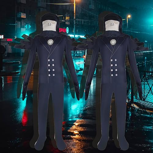 Miniatura 3 de Disfraz para niños, TV ManCameramanSpeakerman, disfraz de cosplay de dibujos animados, Halloween, body con gorro